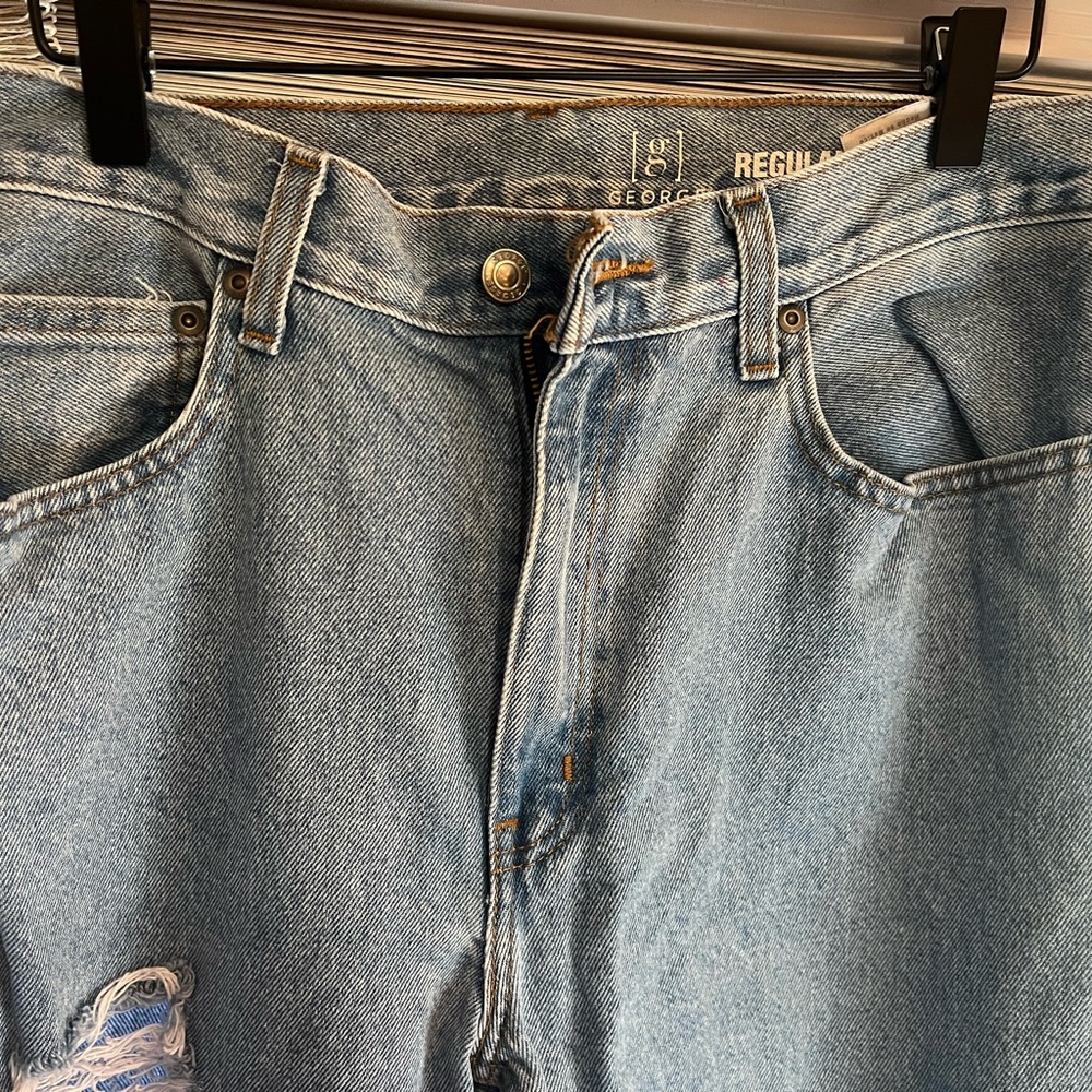 George Ripped Light Blue Jeans - Picture 3 of 9